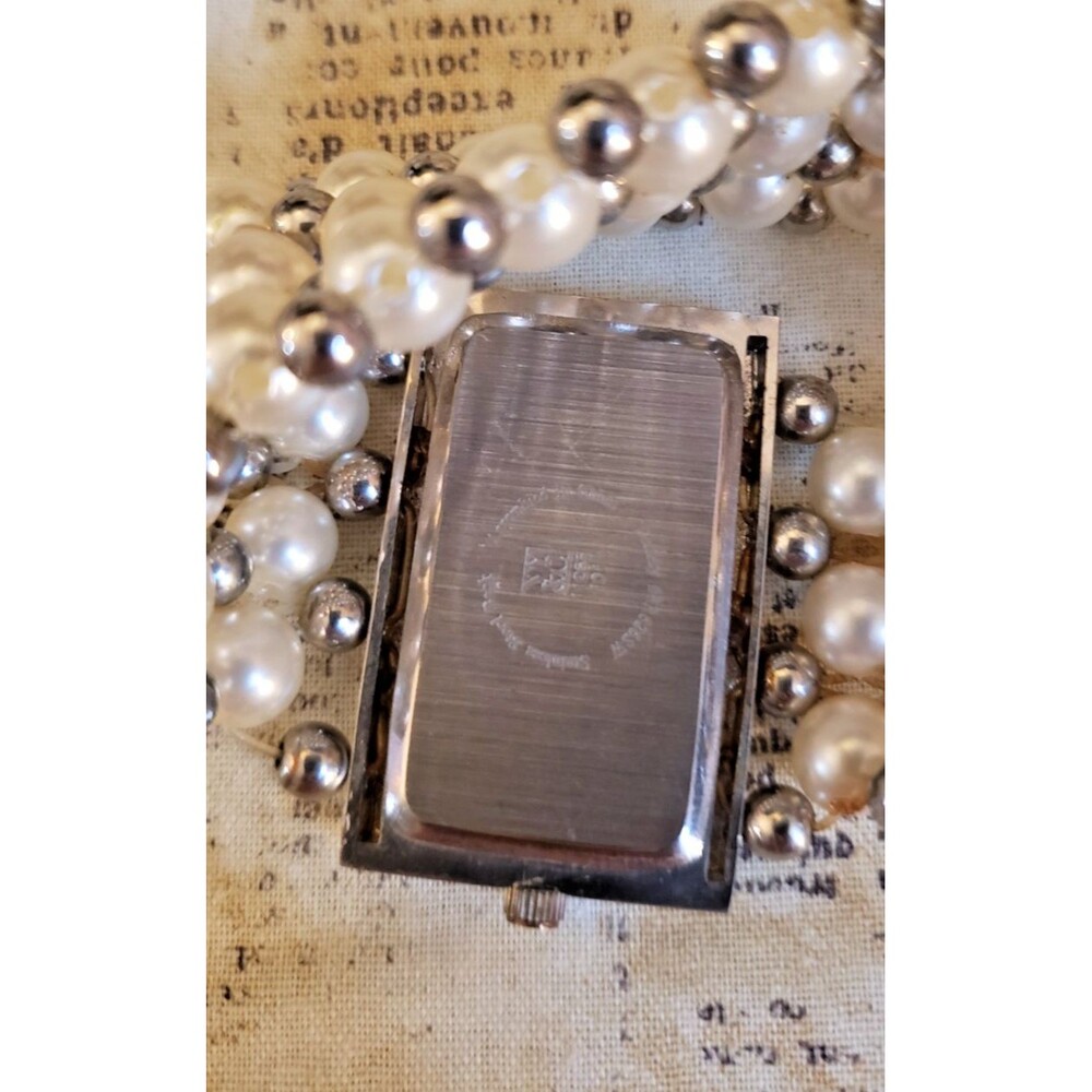 NY&C - New York & Company Watch - Rectangular Face with Faux Pearl Bracelet - Picture 8 of 9